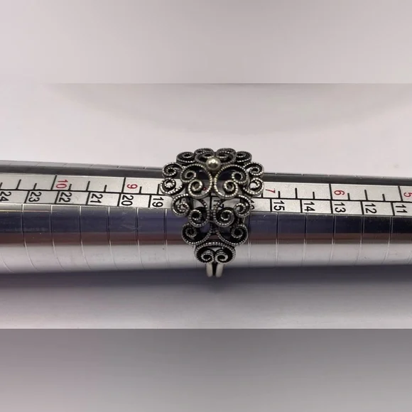 3 for $30 Beautiful Silver Tone Filigree Ring Size 8 - Picture 9 of 10